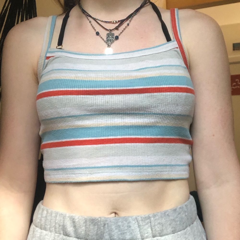 uo stripe crop tank 💟